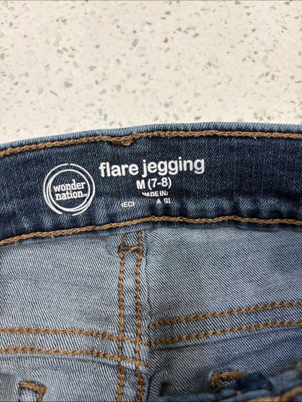 Cat & Jack & Wonder Nation pull up Light, Medium & Dark Blue jeans size 7/8 - Picture 13 of 13